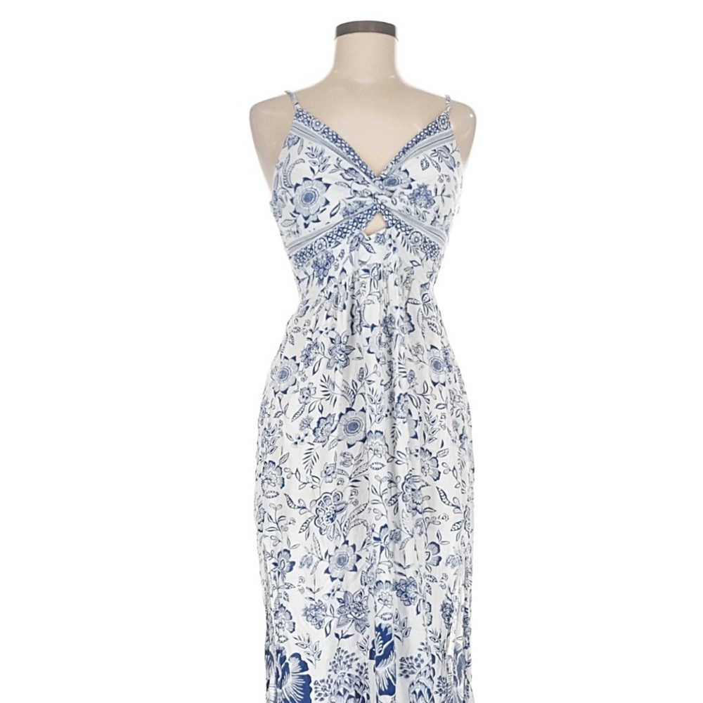 Angie Navy and White Floral Dress